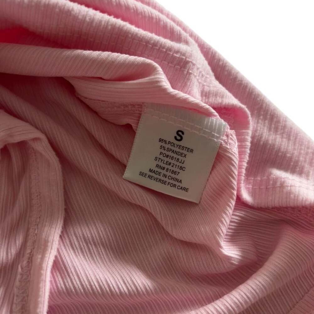 NWT Kikit 2-Piece Ribbed Pajama Set Light Pink Size S - Picture 8 of 8